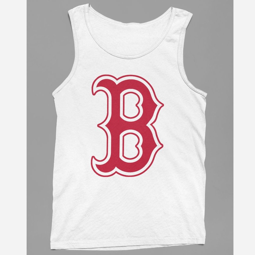 NEW Boston Red Sox B Logo Tank Top WHITE